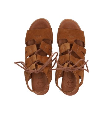 Chika10 Nowe sandały Tivolino 01 w kolorze brązowym
