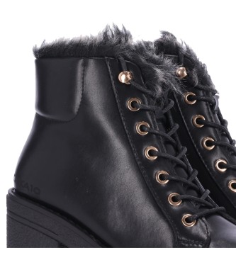Chika10 Leather Ankle Boots Polarnova 06 black