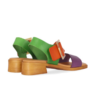 Chika10 Polea 01 Leather Sandals multicoloured