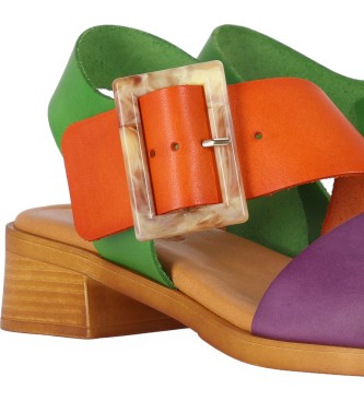 Chika10 Polea 01 Sandaler i lder flerfarvet