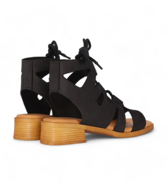 Chika10 Polea Leather Sandals 03 black