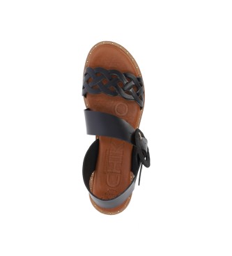 Chika10 Re Musaka 03 leather sandals black