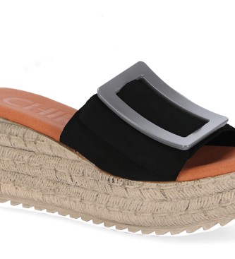Chika10 Leather sandals ROSI 05 Black