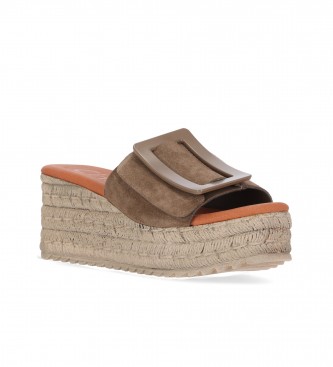 Chika10 Leather sandals ROSI 05 Taupe