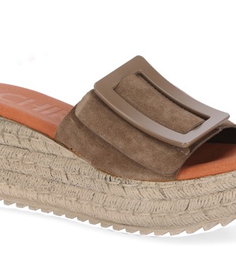 Chika10 Leather sandals ROSI 05 Taupe