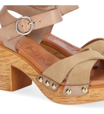 Chika10 Sandals San Marino 08 beige -Heel height 7cm