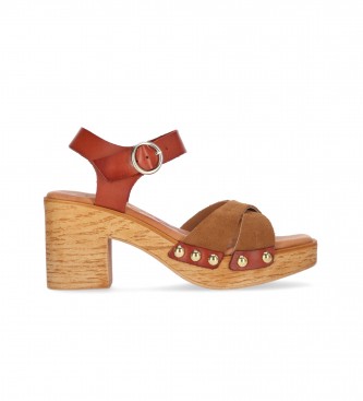 Chika10 Sandals San Marino 08 brown -Height heel 7cm