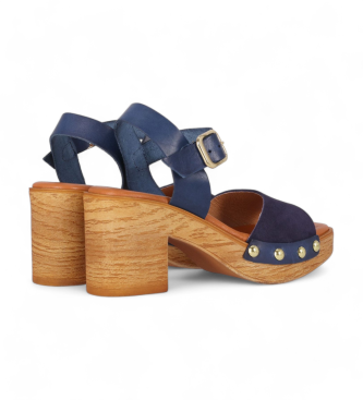 Chika10 San Marino 11 sandales en cuir marine