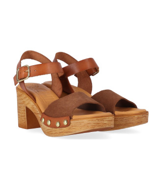 Chika10 Brown San Marino 11 Leather Sandals