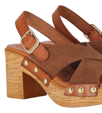 Chika10 Brown San Marino 12 Leather Sandals