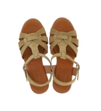 Chika10 Leather Sandals Torrox 01 beig