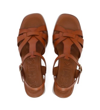 Chika10 Leather Sandals Trevi 05 brown