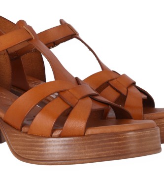 Chika10 Leather Sandals Trevi 05 brown
