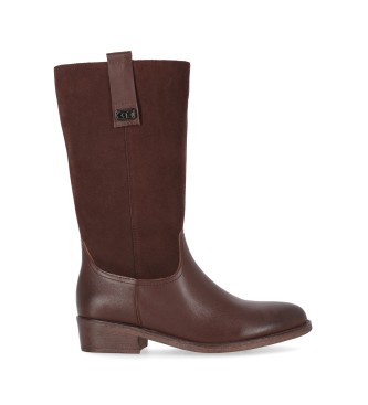 Chika10 Botas de piel Valencia 01 Marron