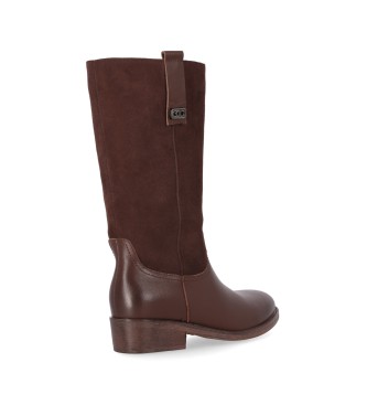 Chika10 Leather boots Valencia 01 Brown