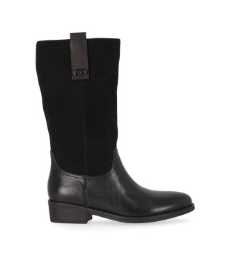 Chika10 Botas de piel Valencia 01 Negro