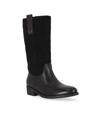 Chika10 Botas de piel Valencia 01 Negro