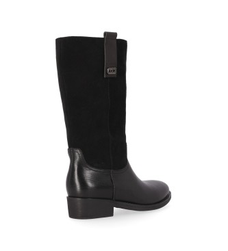 Chika10 Botas de piel Valencia 01 Negro