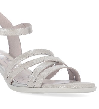 Chika10 Leather Sandals Aliax 07 silver