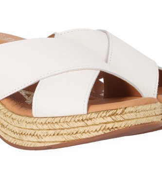Chika10 Sandalias de Piel Aura 5228 blanco