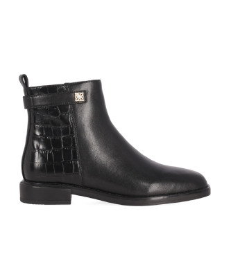 Chika10 Leather ankle boots Re Encina 04 Black