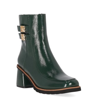 Chika10 Leather ankle boots Re Fresno 04 green Kaki