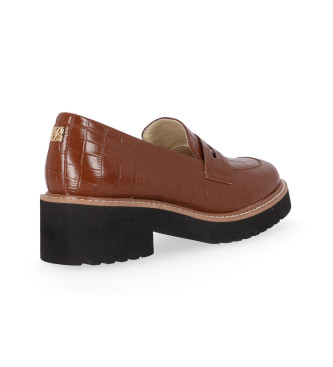 Chika10 Leren mocassins Re Walnut 05 Bruin