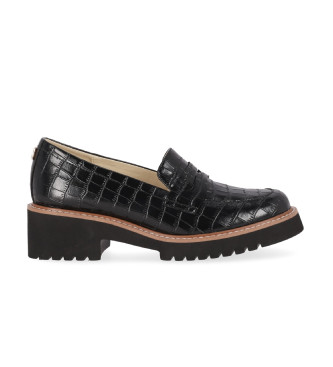 Chika10 Mocassins en cuir Re Walnut 05 Black