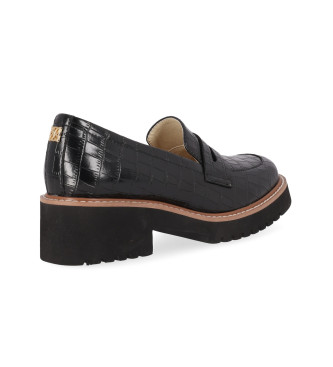 Chika10 Mocassins en cuir Re Walnut 05 Black