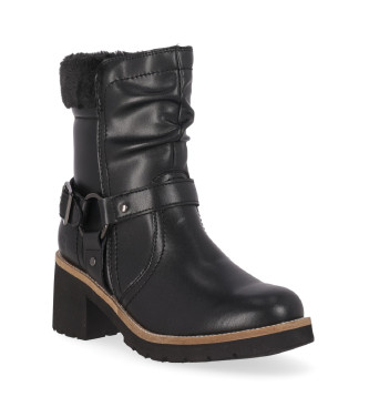 Chika10 Leather ankle boots Re Pelote 02 Black