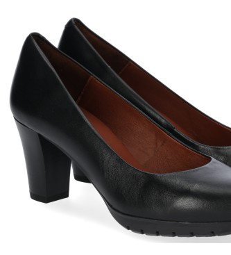Chika10 Sapatos de couro Quatro 02 preto