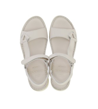 Chika10 Homer Leather Sandals 01680 white