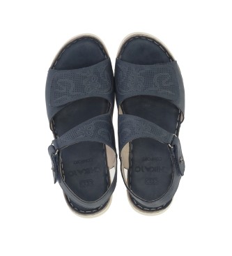 Chika10 Leather Sandals Homer 02681 navy