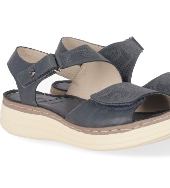 Chika10 Leather Sandals Homer 02681 navy
