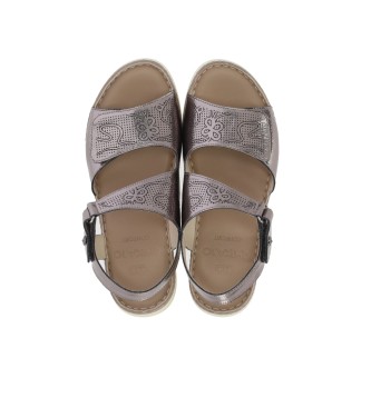 Chika10 Leather Sandals Homer 02681 bronze