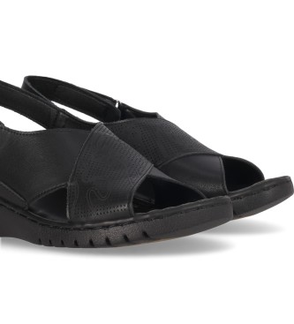 Chika10 Leather Sandals Kandiski 01671 black