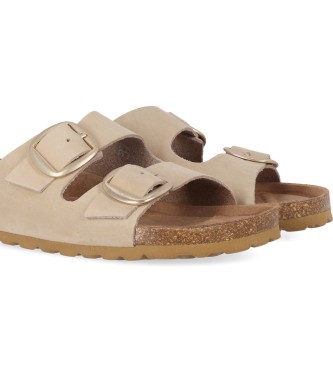Chika10 Leather Sandals Konil 01 beige