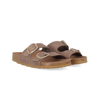 Chika10 Leather Sandals Konil 01 brown