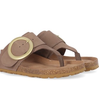 Chika10 Leather Sandals Konil 02 brown