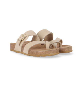 Chika10 Leather Sandals Palmar 01 beige