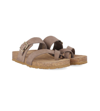 Chika10 Leather Sandals Palmar 01 brown