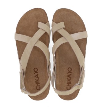 Chika10 Leather Sandals Palmar 02 beige