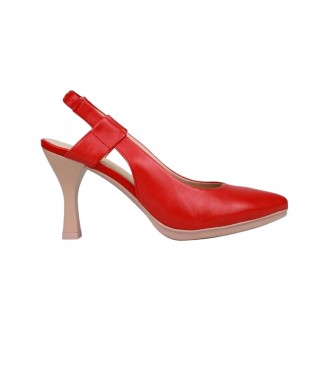 Chika10 Zapatos de piel con tacn Pyrene 01 rojo