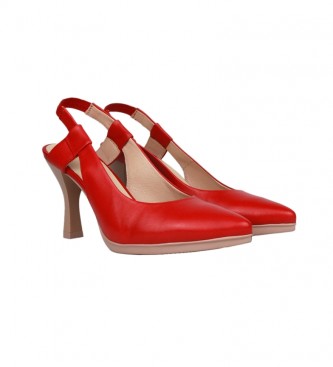 Chika10 Zapatos de piel con tacn Pyrene 01 rojo