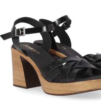 Chika10 Leather Sandals St Arwen 5398 black