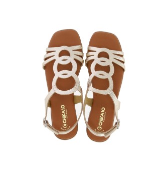 Chika10 Leather Sandals St Arya 5339 golden