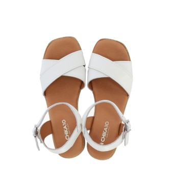 Chika10 Usnjene sandale St Aura 5466 white