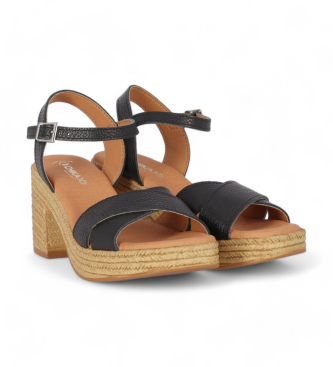 Chika10 Leren sandalen St Aura 5466 zwart