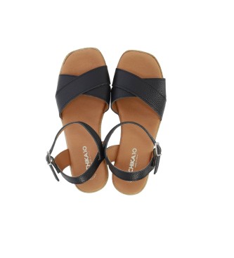 Chika10 Usnjene sandale St Aura 5466 black