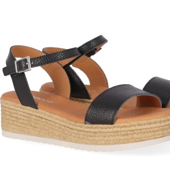 Chika10 Leren sandalen St Carly 5437 zwart